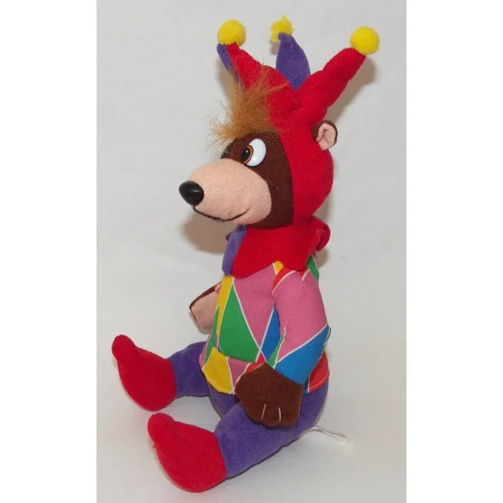 VTG Jester Bear ACME 1994 Plush Stuffed Animal Toy FLAW AS IS